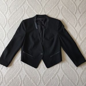 Ann Taylor Blazer with Leather Collar